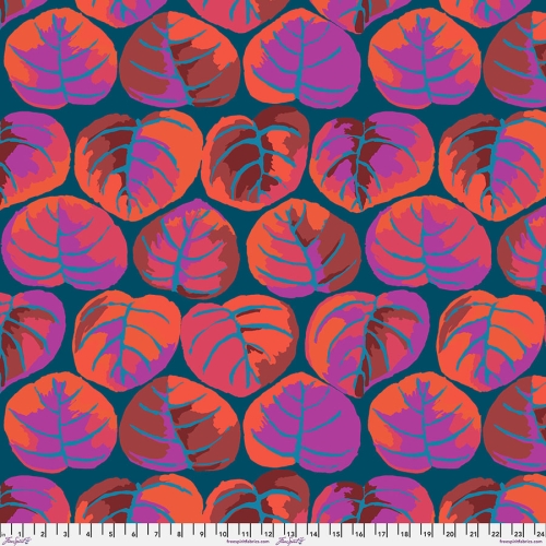 Patchwork Baumwolle - Kaffe Fassett - Palm Leaves - Red - February 2025